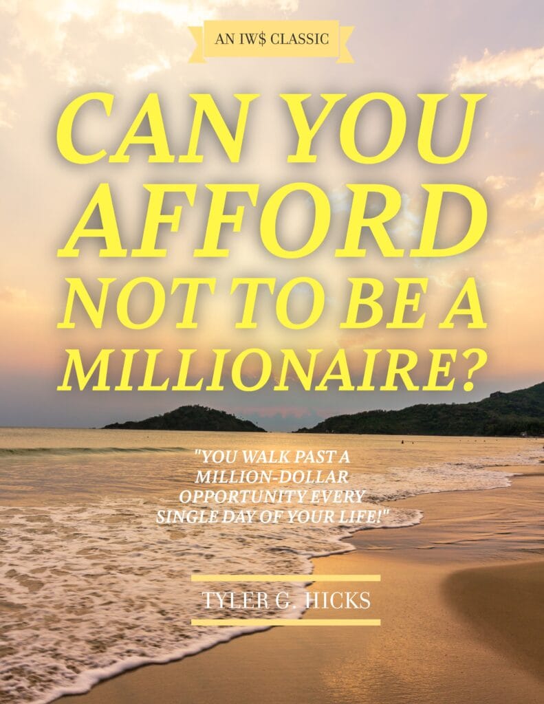 IWS-16 - Can You Afford Not To be a Millionaire? - COVER