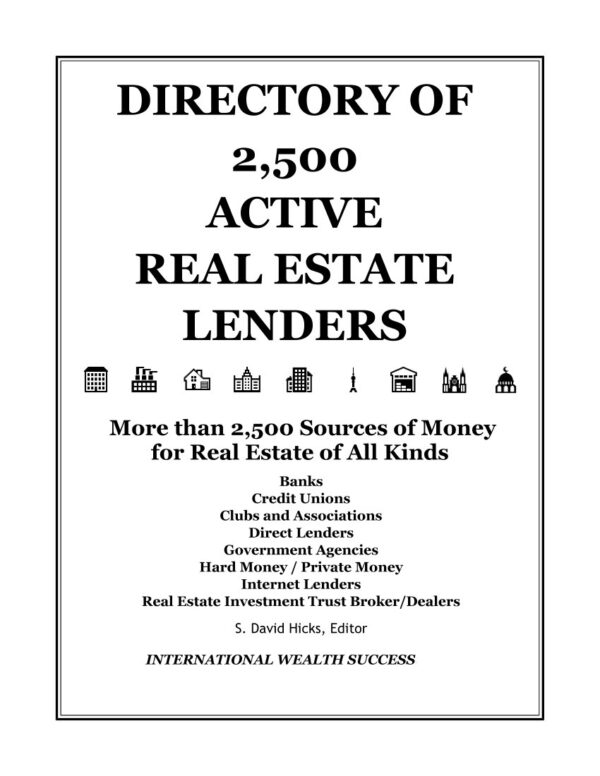 IWS-21 Directory of 2500-Active-Real Estate-Lenders