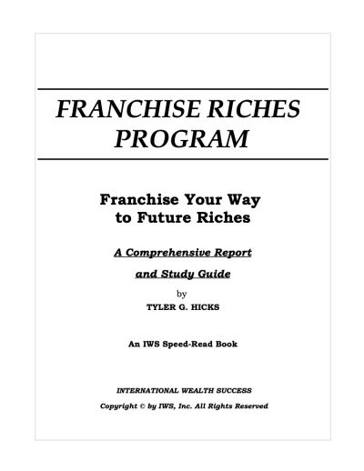 IWS-216 - Franchise Your Way to Riches - COVER