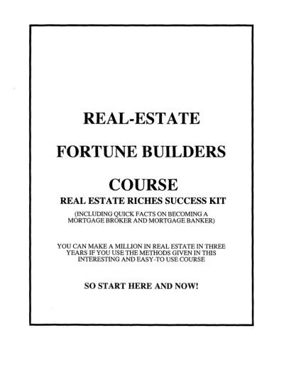 K-6 - The IWS Real Estate Riches Success Kit - COVER