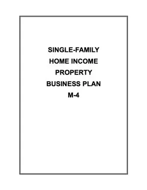 M-4 Single-Family Home Income Property Business Plan