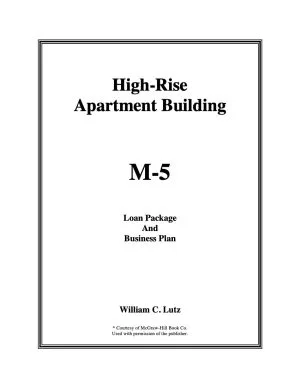 M-5 High-Rise Apartment Building Loan Package and Business Plan