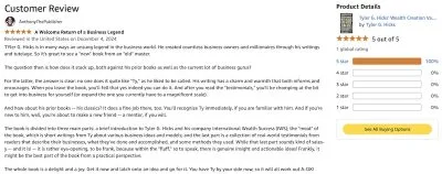 5-star Amazon review for TGH WCV