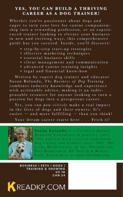 Business of Dog Training - BACK