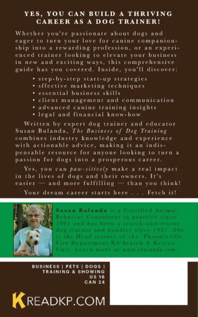 Business of Dog Training - BACK